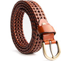 Women's Braided Genuine Leather Belt | Adjustable Waist Belt
