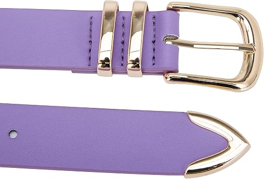 Women's PU Leather Belt with Gold Buckle | Fashion Belt