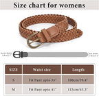 Women's Braided Faux Leather Belt | Adjustable Skinny Belt