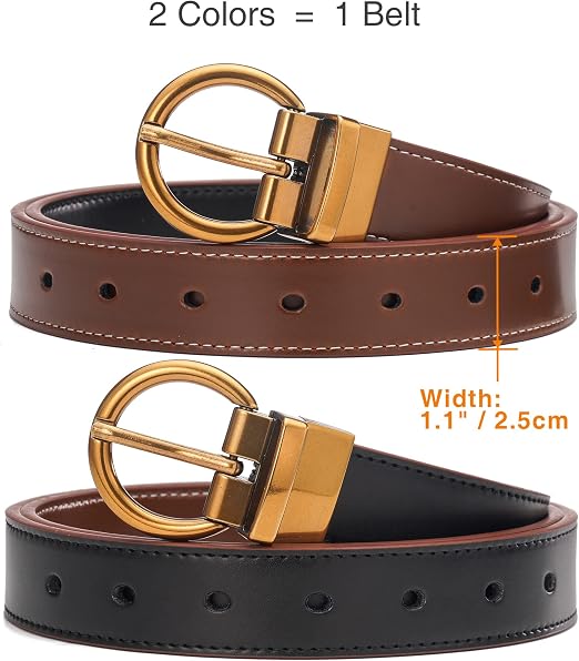 Women's Reversible Leather Belt